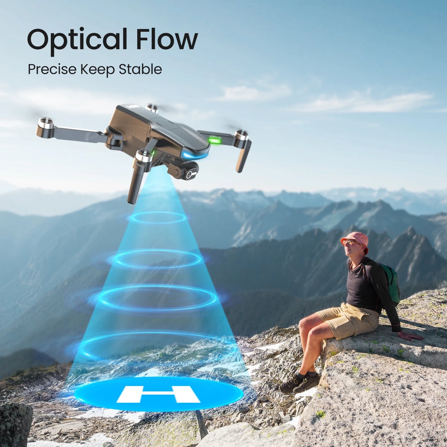 L800 Pro2 GPS Drone with 4K HD Camera for Adults and Beginners, 3-Axis Gimbal, FPV RC Quadcopter with Brushless Motor, 5G WIFI Transmission, 2 Batteries, Black