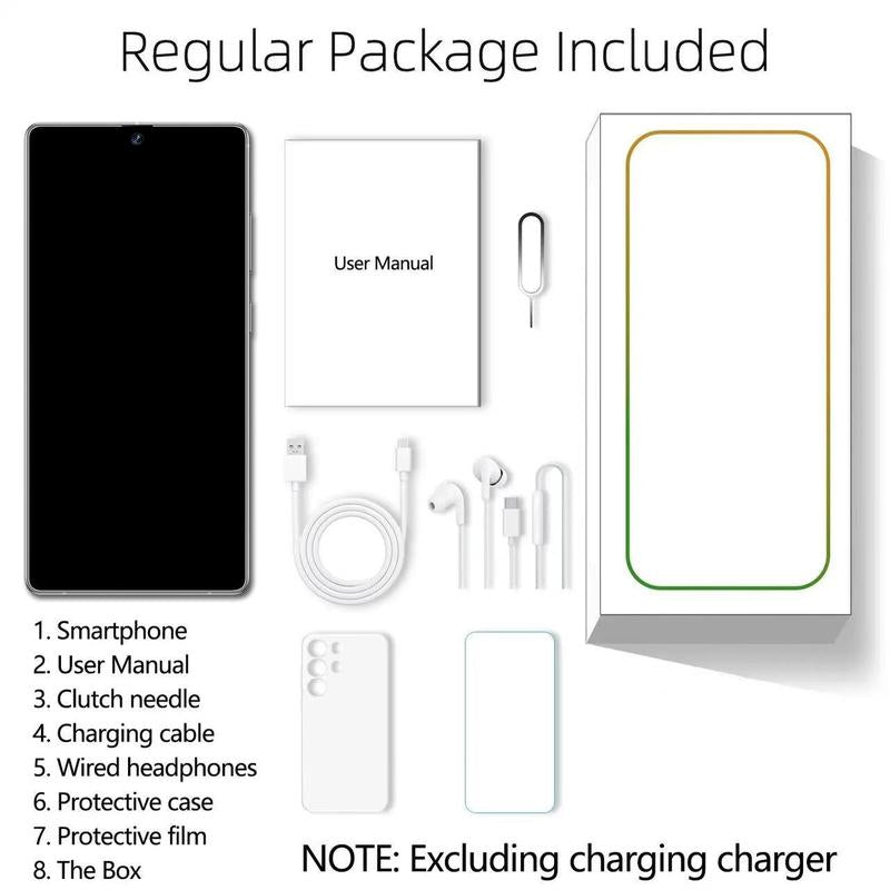 25Ultra Android Smartphone, 6.8 Inch Screen, Octa-Core Processor, 4+64GB RAM Storage, Dual Camera, USB-C Charging, Dual Sim Support