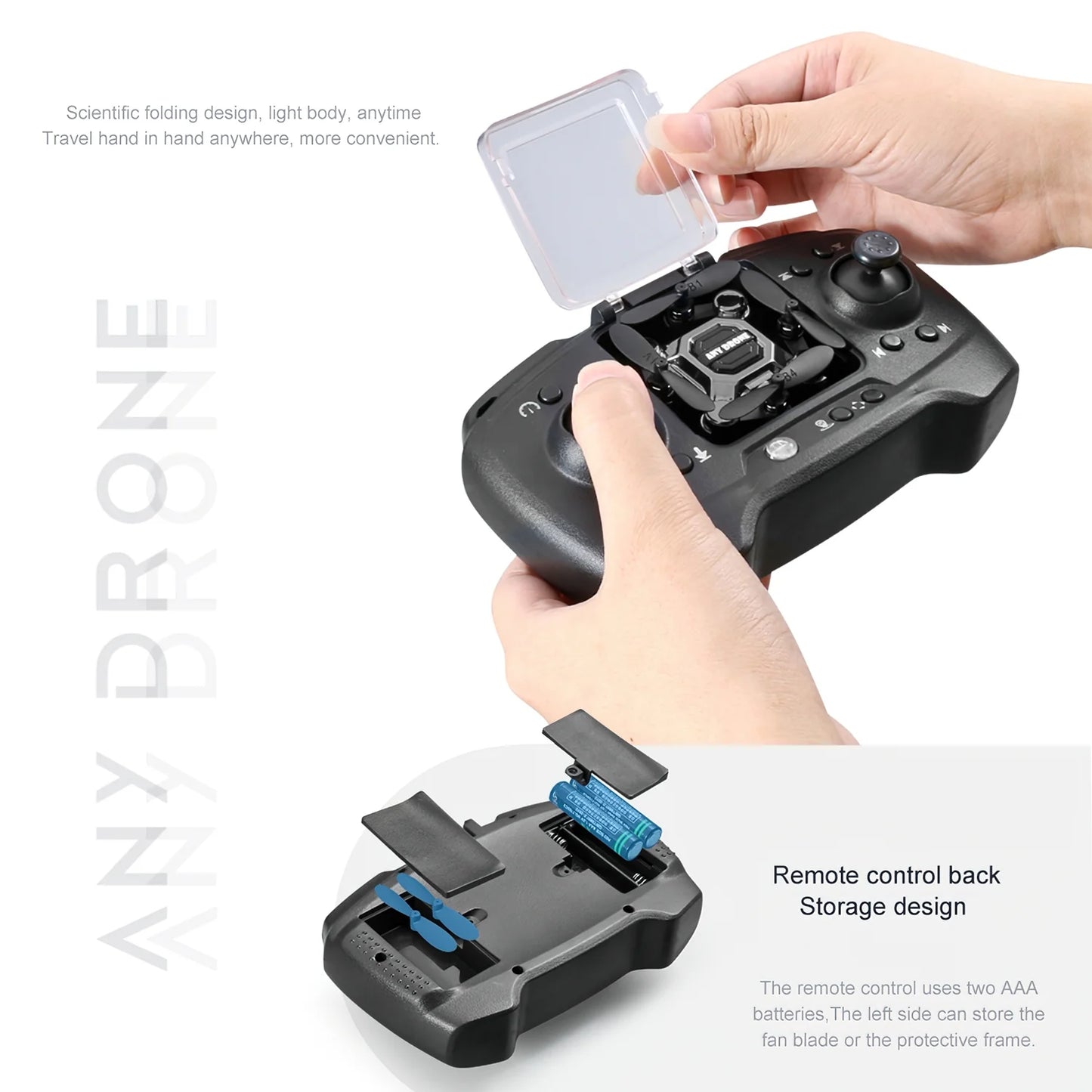 4K Foldable Mini Drone for Kids, Drone with Camera, Portable RC Quadcopter with Altitude Hold 3D Flips and Headless Mode Easy to Fly