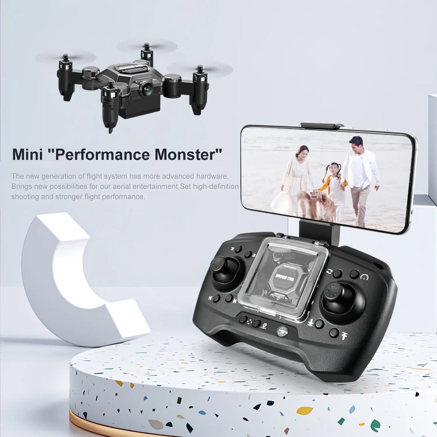 4K Foldable Mini Drone for Kids, Drone with Camera, Portable RC Quadcopter with Altitude Hold 3D Flips and Headless Mode Easy to Fly