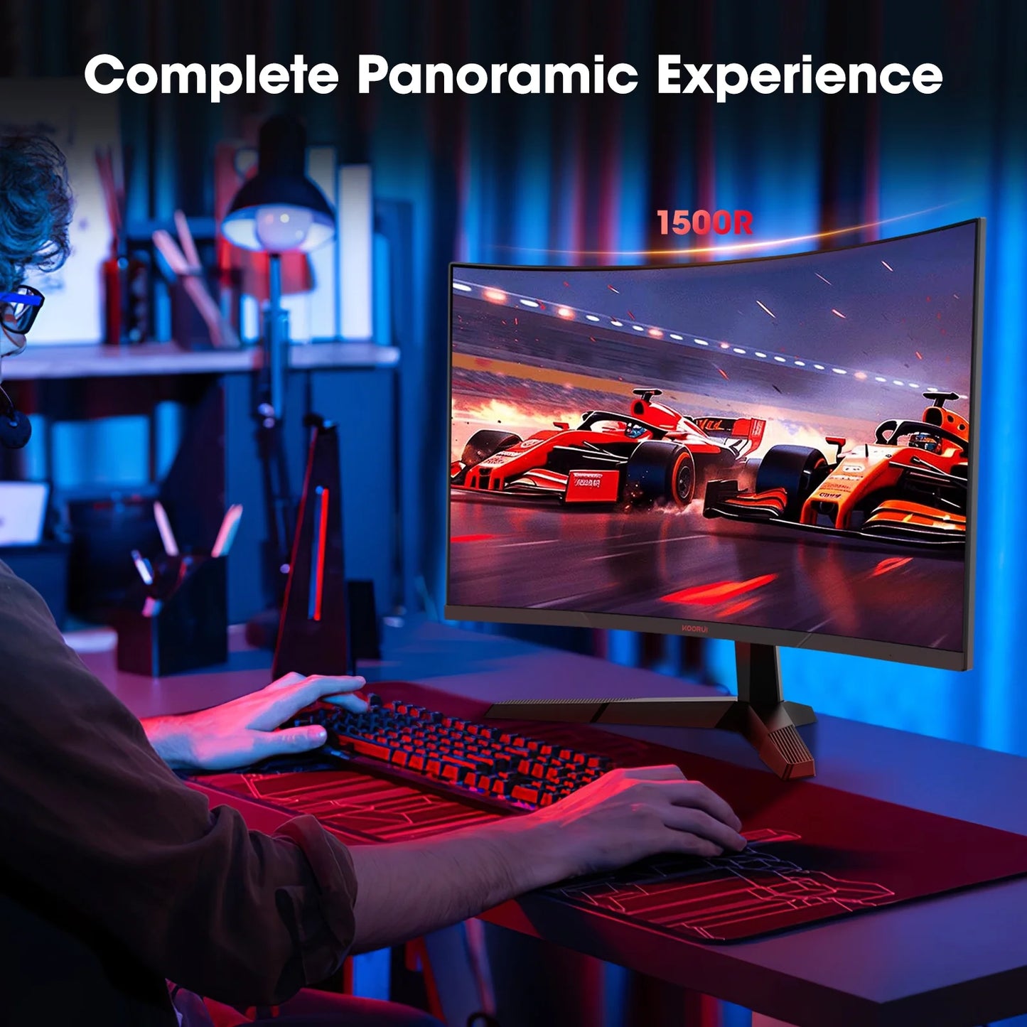 27 Inch 2K QHD 180Hz 1Ms Curved Gaming Monitor, Adaptive-Sync, Computer Monitor, Hdmi/Displayport, 27E6QCA