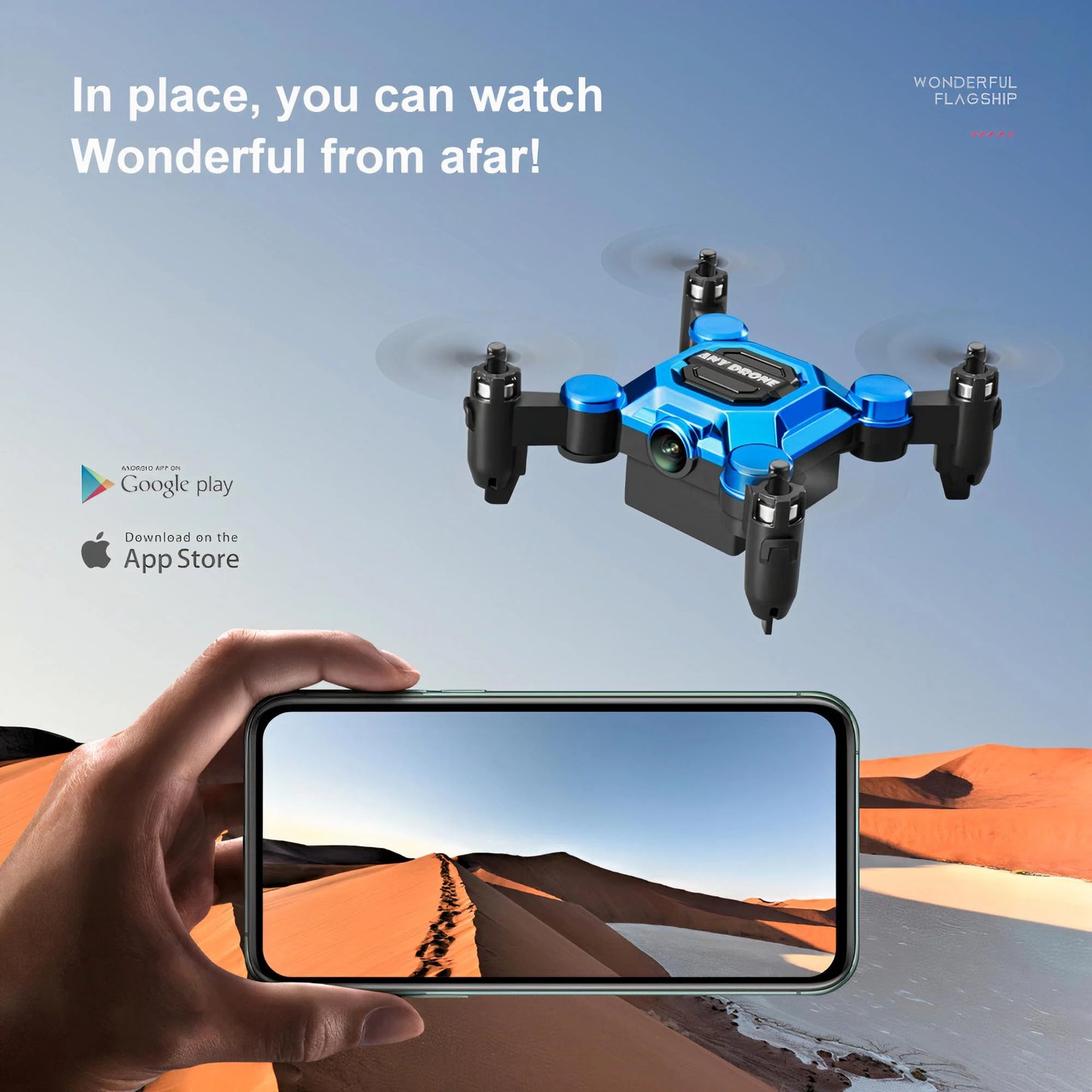 4K Foldable Mini Drone for Kids, Drone with Camera, Portable RC Quadcopter with Altitude Hold 3D Flips and Headless Mode Easy to Fly