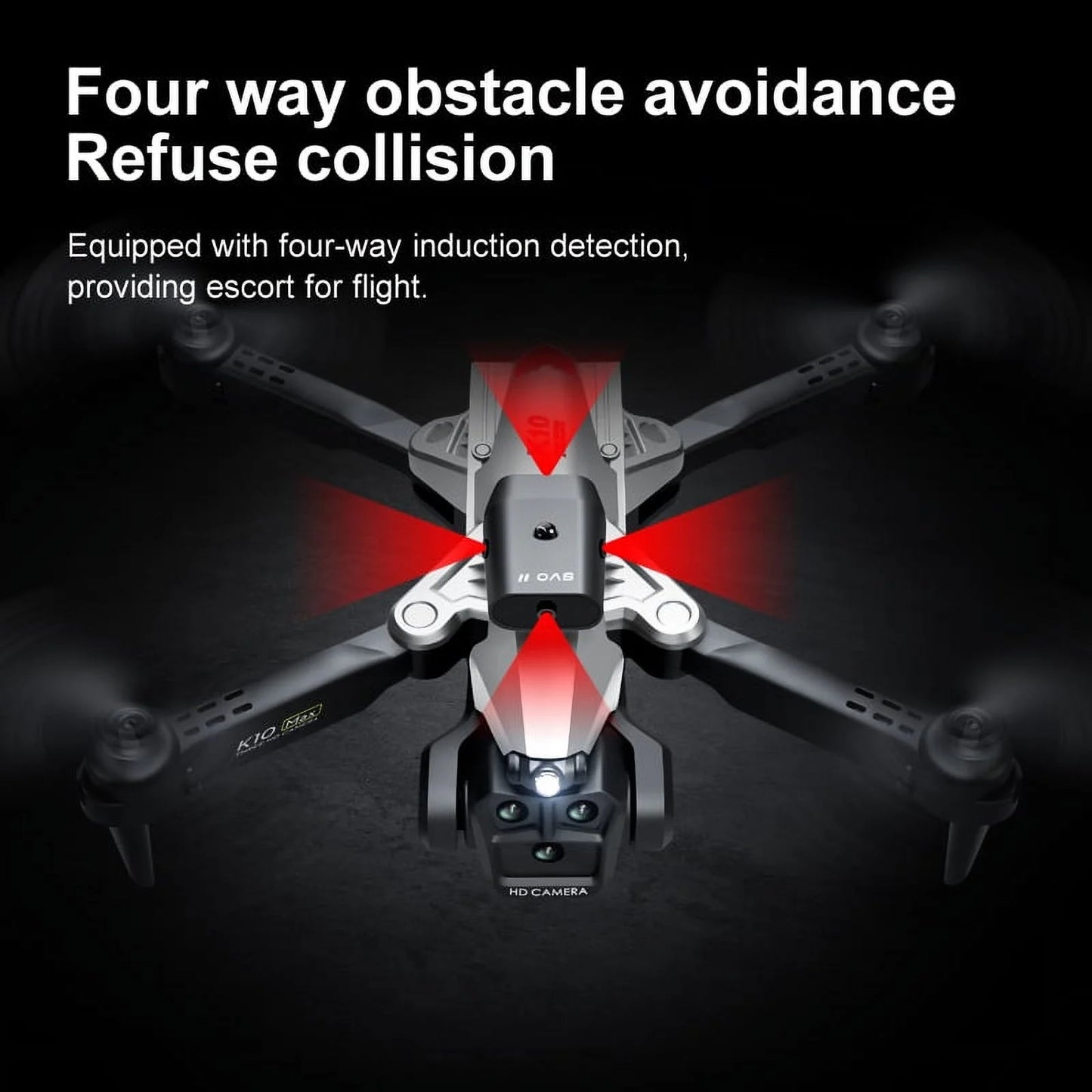 Drone with 3 Camera 1080P for Kids and Adults, RC Quadcopter Foldable FPV Drone for Beginners, 2 Batteries, Carrying Case