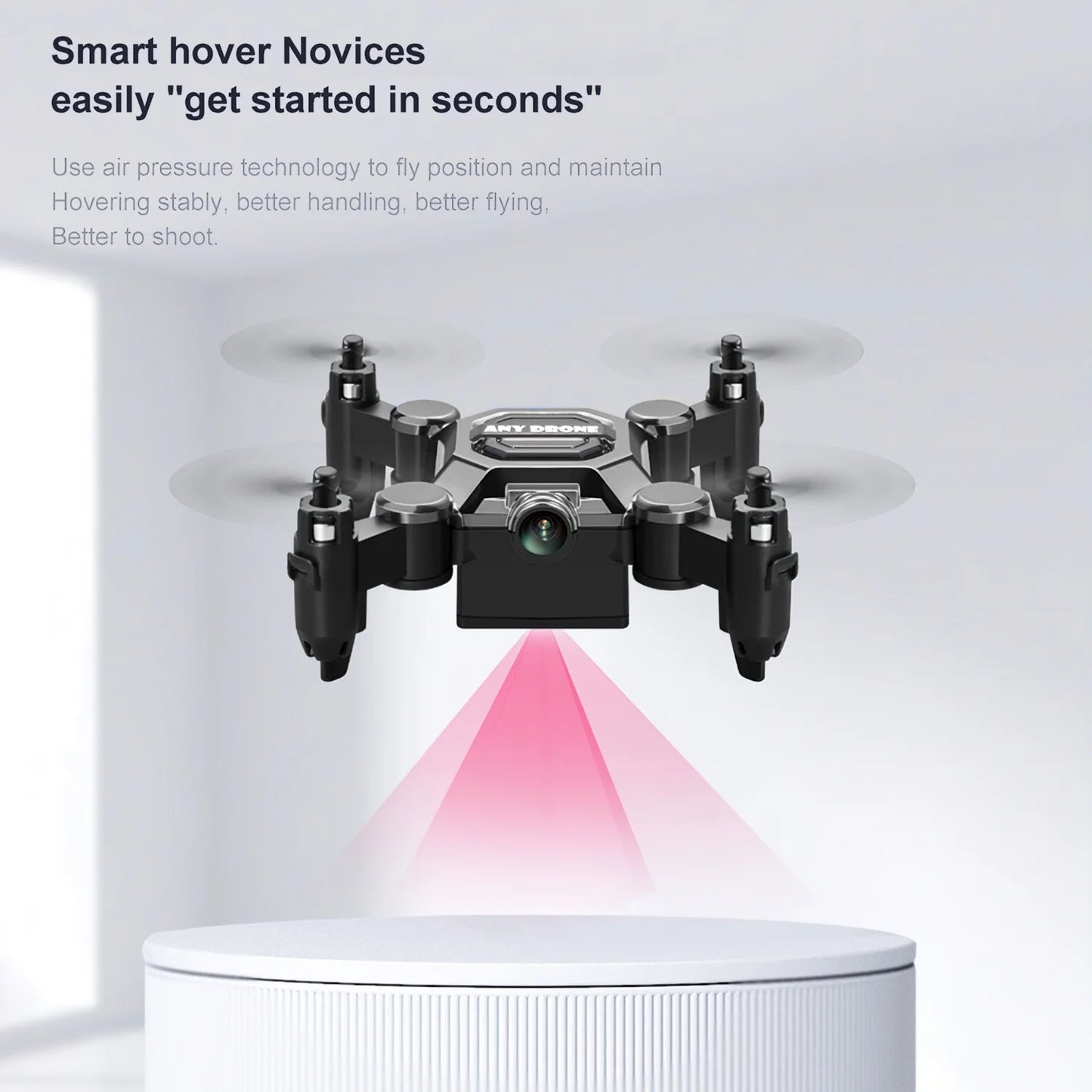 4K Foldable Mini Drone for Kids, Drone with Camera, Portable RC Quadcopter with Altitude Hold 3D Flips and Headless Mode Easy to Fly