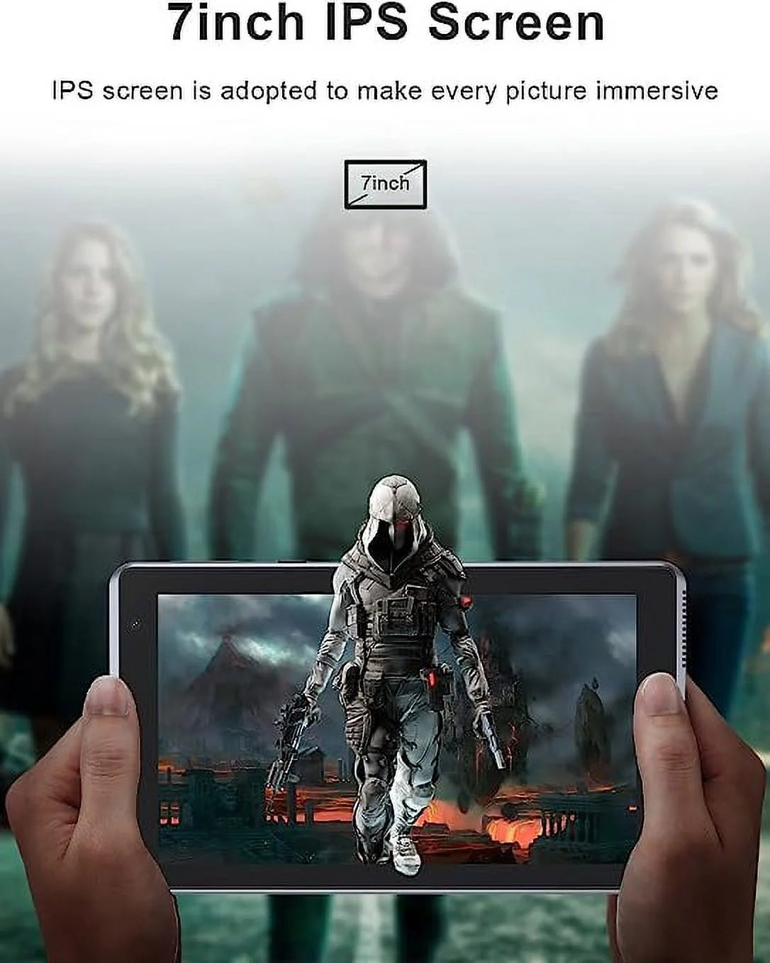 7 Inch Tablet, Android Tablet PC, 32GB Storage 2GB RAM Tablets Quad-Core Processor Android Tablet PC Dual Camera, Wifi, Bluetooth Computer Tablet (Black)