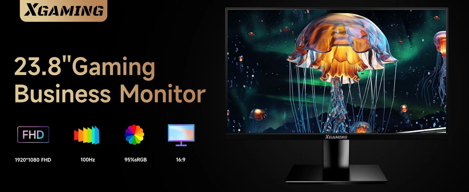 TMDTMD24S1 Ultra-Thin 24Inch 100Hz Computer Monitor, FHD 1080P LCD