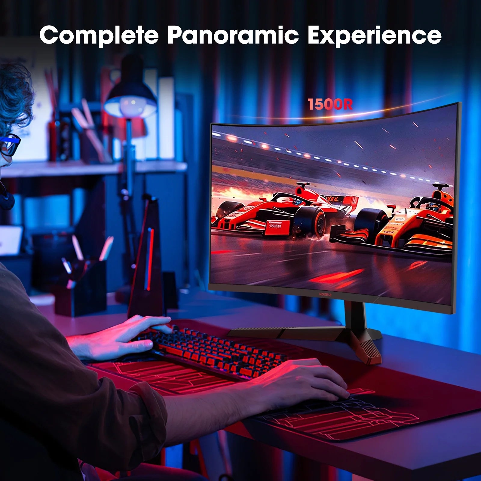 27 Inch 2K QHD 180Hz 1Ms Curved Gaming Monitor, Adaptive-Sync, Computer Monitor, Hdmi/Displayport, 27E6QCA