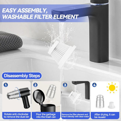 2-In-1 Handheld Cordless Home Vacuum Cleaner, Car Cordless Vacuum Cleaner, Powerful Suction Handheld Cordless Vacuum Cleaner for Home, Car and Desktop Cleaning