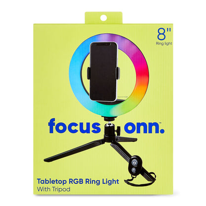 8" Tabletop RGB Ring Light with Tripod