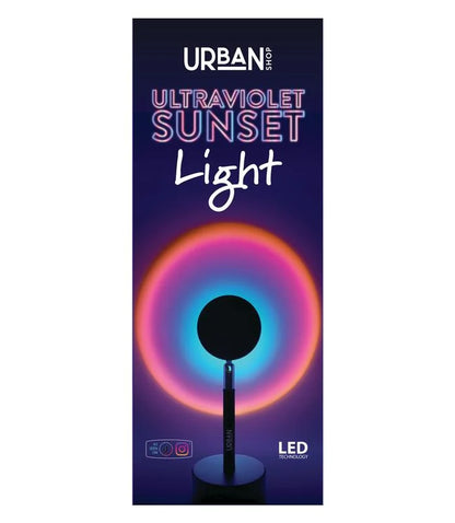 Ultra Violet LED Sunset Projector Lamp, Multicolor Ombre, 10.23" H