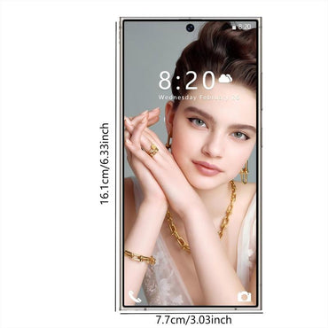 25Ultra Android Smartphone, 6.8 Inch Screen, Octa-Core Processor, 4+64GB RAM Storage, Dual Camera, USB-C Charging, Dual Sim Support