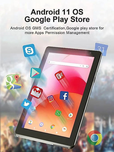 7 Inch Tablet, Android Tablet PC, 32GB Storage 2GB RAM Tablets Quad-Core Processor Android Tablet PC Dual Camera, Wifi, Bluetooth Computer Tablet (Black)
