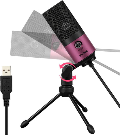 USB Podcast Condenser Microphone Recording on Laptop, No Need Sound Card Interface and Phantom Power-K669